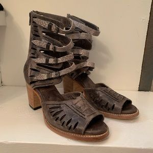 Freebirds by Steven Gray Leather Heeled Sandles